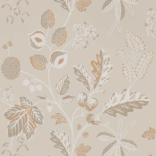 Sanderson DYSI216616 Elysian Warwick Linen - tapeta w leśne liście