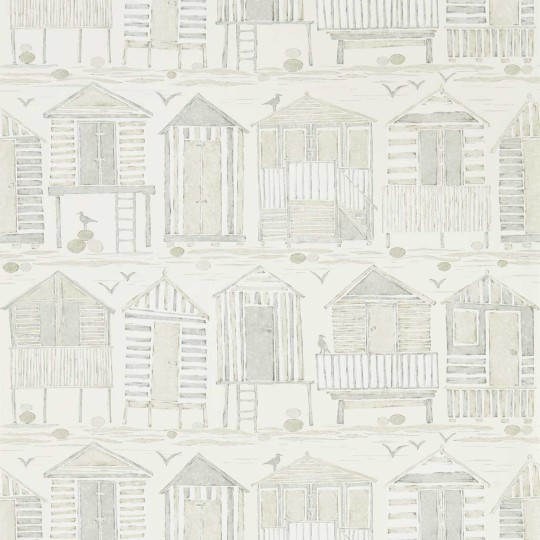 Sanderson DCOA216561 Sanderson Home Beach Huts Driftwood - tapeta w domki nadmorskie