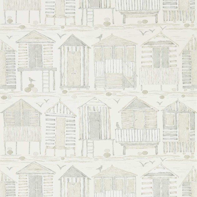 Sanderson DCOA216561 Sanderson Home Beach Huts Driftwood - tapeta w domki nadmorskie