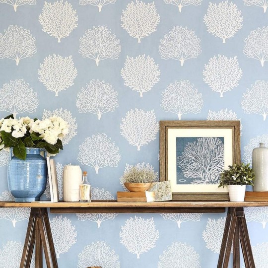 Sanderson DCOA216577 Sanderson Home Coraline Marine - tapeta w koralowce