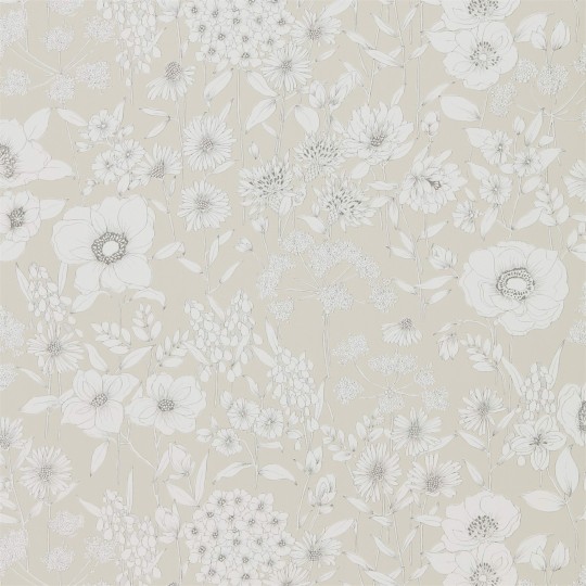 Sanderson DHPO216349 Sanderson Home Maelee Linen - tapeta w dzikie kwiaty