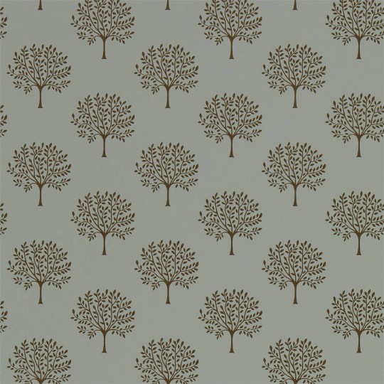Sanderson DLMW216902 Littlemore Marcham Copper Grey - tapeta w drzewa