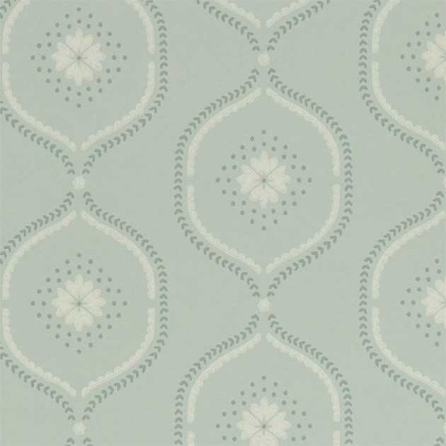 Sanderson DLMW216880 Littlemore Milcombe Mist Blue - tapeta w ogee
