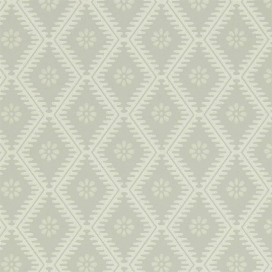 Sanderson DLMW216873 Littlemore Witney Daisy Lagoon - tapeta w romby z kwiatkami