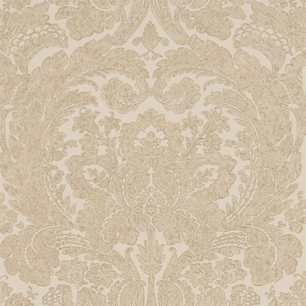 Sanderson DDAM216407 Chiswick Grove Courtney Gold - tapeta w adamaszek