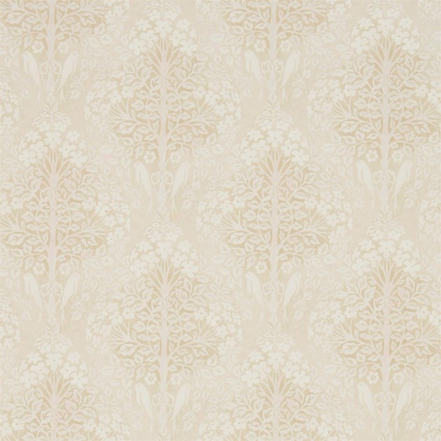Sanderson DDAM216398 Chiswick Grove Lerena Cream - tapeta w roślinny ornament