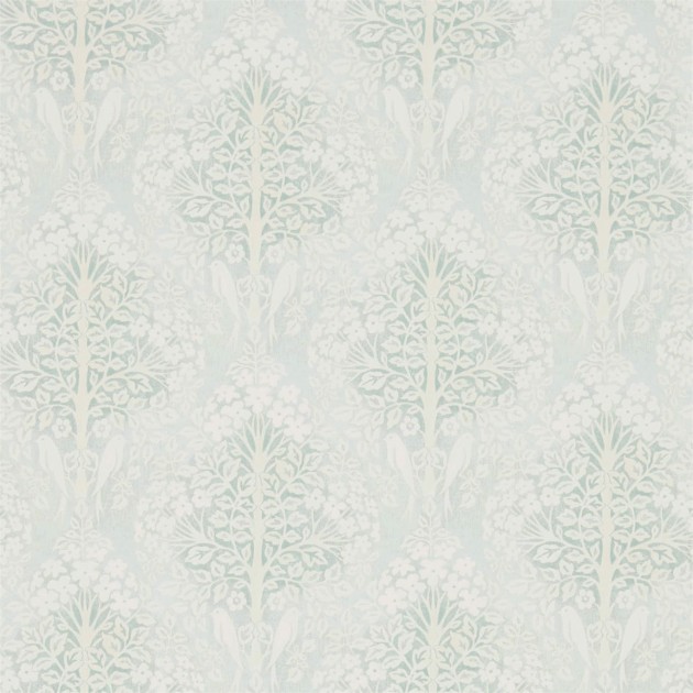 Sanderson DDAM216399 Chiswick Grove Lerena Wedgwood - tapeta w roślinny ornament