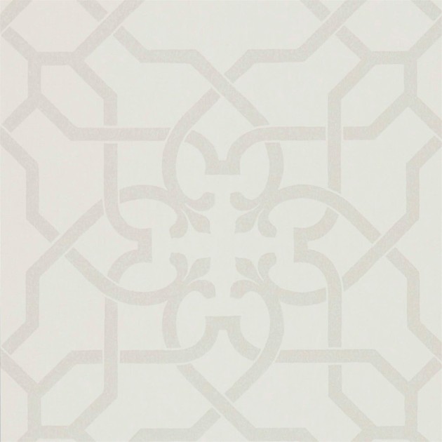 Sanderson DDAM216416 Chiswick Grove Mawton Dove/Stone - tapeta w kratownicę