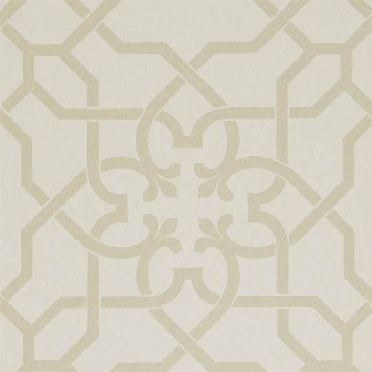 Sanderson DDAM216417 Chiswick Grove Mawton Willow/Cream - tapeta w kratownicę