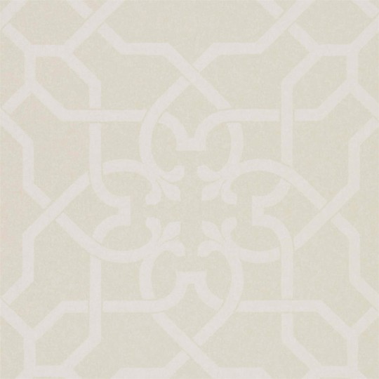 Sanderson DDAM216418 Chiswick Grove Mawton Chalk/Ivory - tapeta w kratownicę
