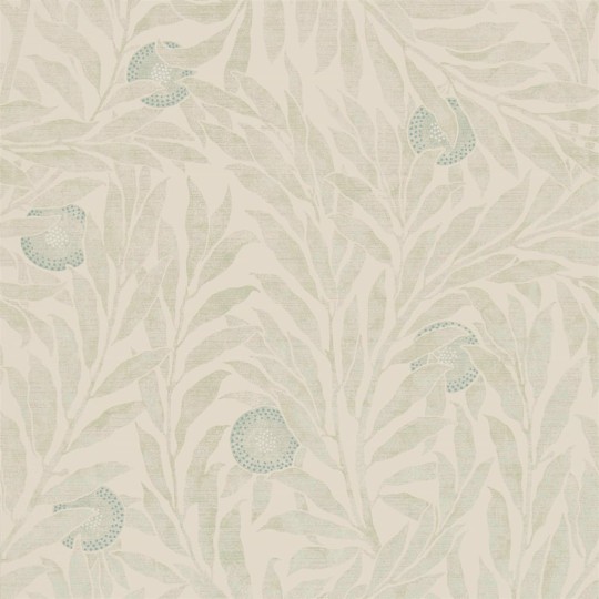 Sanderson DDAM216402 Chiswick Grove Orange Tree Willow - tapeta w drzewka pomarańczowe