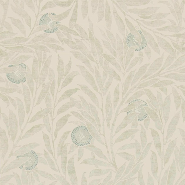 Sanderson DDAM216402 Chiswick Grove Orange Tree Willow - tapeta w drzewka pomarańczowe