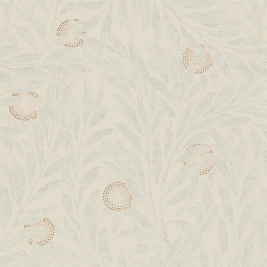 Sanderson DDAM216403 Chiswick Grove Orange Tree Dove - tapeta w drzewka pomarańczowe