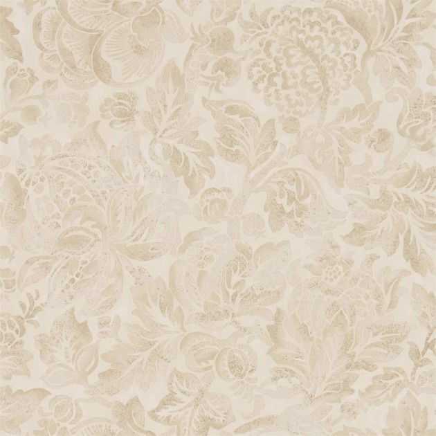 Sanderson DDAM216414 Chiswick Grove Thackeray Sepia - tapeta w roślinny ornament