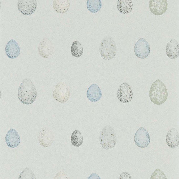 Sanderson DEBB216504 Embleton Bay Nest Egg Marine Aqua - tapeta w jajka