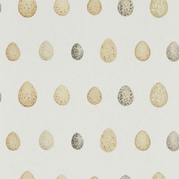 Sanderson DEBB216505 Embleton Bay Nest Egg Corn Graphite - tapeta w jajka
