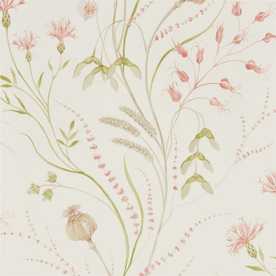 Sanderson DEBB216495 Embleton Bay Summer Harvest Claret/Olive - tapeta w ornament roślinny