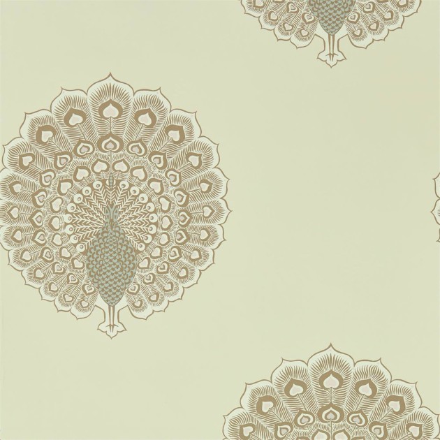 Sanderson DCPW216758 Caspian Kalapi Parchment - tapeta w pawie