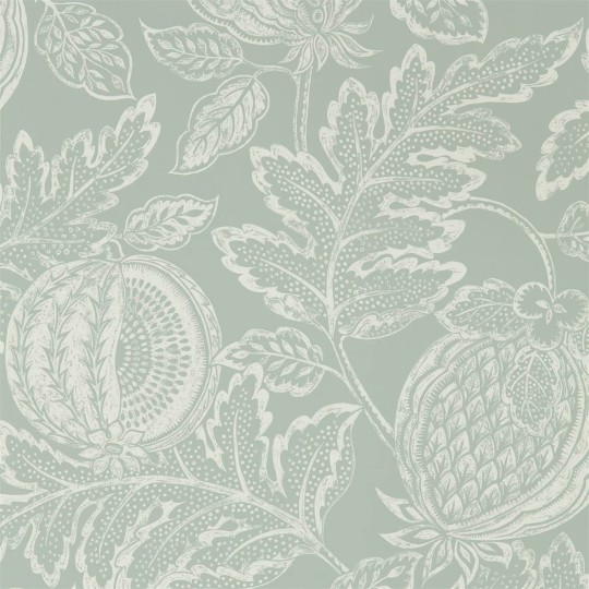 Sanderson DCPW216761 Caspian Cantaloupe English Grey - tapeta w kantalupy