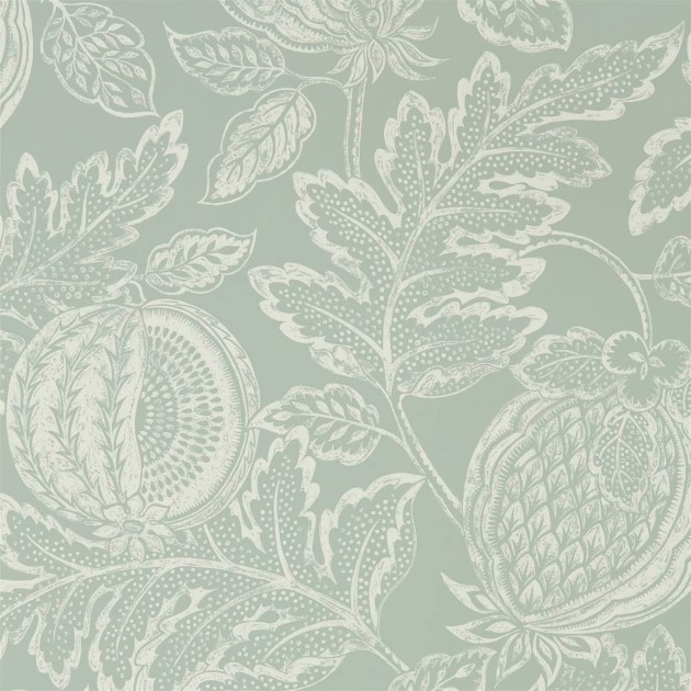 Sanderson DCPW216761 Caspian Cantaloupe English Grey - tapeta w kantalupy