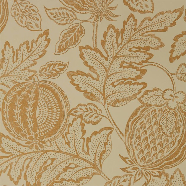Sanderson DCPW216763 Caspian Cantaloupe Clay - tapeta w kantalupy