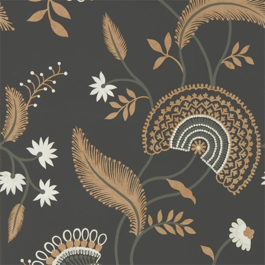 Sanderson DCPW216769 Caspian Hakimi Ebony - tapeta w roślinny ornament