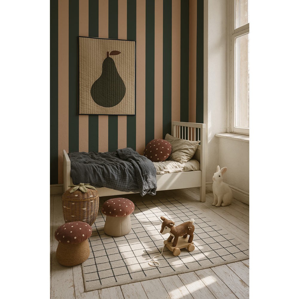 Dekornik DEKO.TAP.550 Wide stripes royal green and pink - tapeta w szerokie pasy