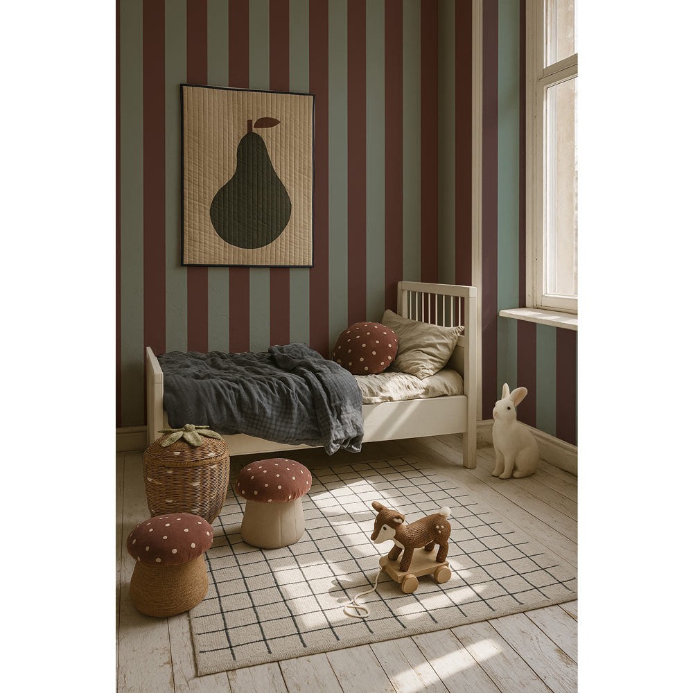 Dekornik DEKO.TAP.552 Wide stripes classy brown and mint - tapeta w szerokie pasy