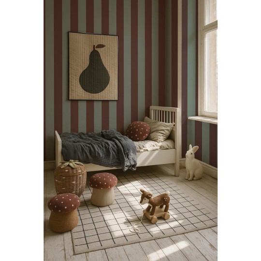 Dekornik DEKO.TAP.552 Wide stripes classy brown and mint - tapeta w szerokie pasy