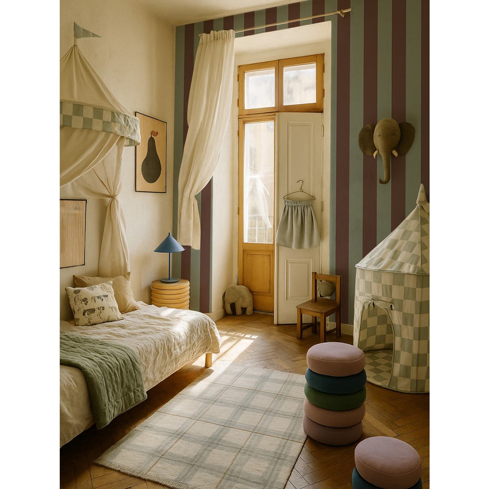 Dekornik DEKO.TAP.552 Wide stripes classy brown and mint - tapeta w szerokie pasy