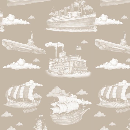 Dekornik DEKO.TAP.209 Ships Sepia Screen Industrial Evolution - tapeta w statki