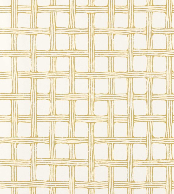 Scion NSCW113263 Oakham Fretwork Honey - tapeta w kratę