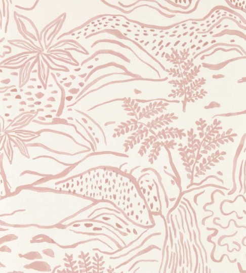 Scion NSCW113265 Oakham Falling Foss Dusk Pink - tapeta w krajobraz