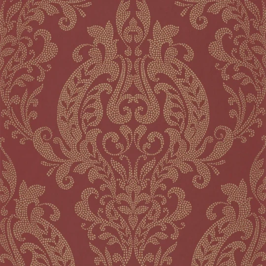 Casadeco 201998888 Elixir Quintessence Rouge Opera - tapeta w adamaszek