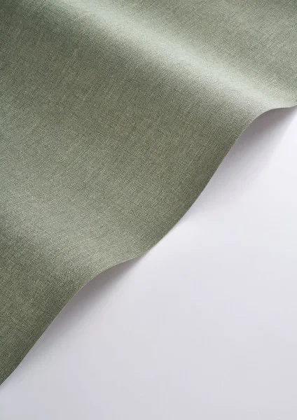 Casadeco 201177447 Rituel Caractere Vert Eucalyptus - tapeta jednolita imitująca len