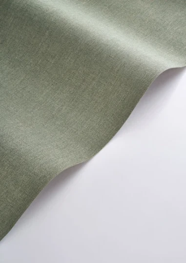 Casadeco 201177447 Rituel Caractere Vert Eucalyptus - tapeta jednolita imitująca len