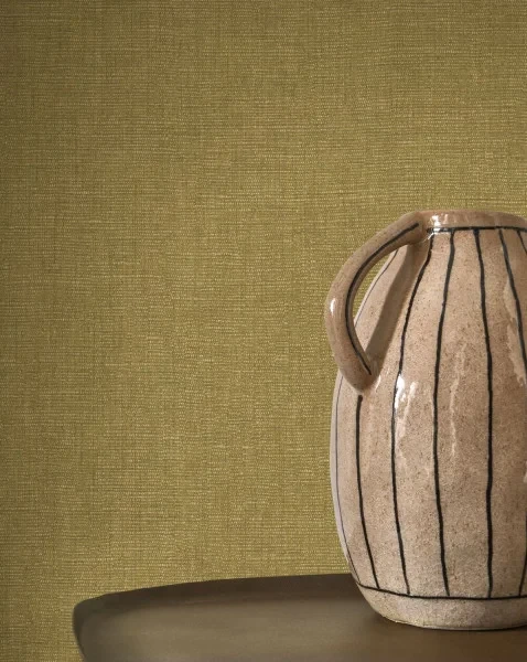 Casadeco 201177373 Rituel Caractere Olive - tapeta jednolita imitująca len