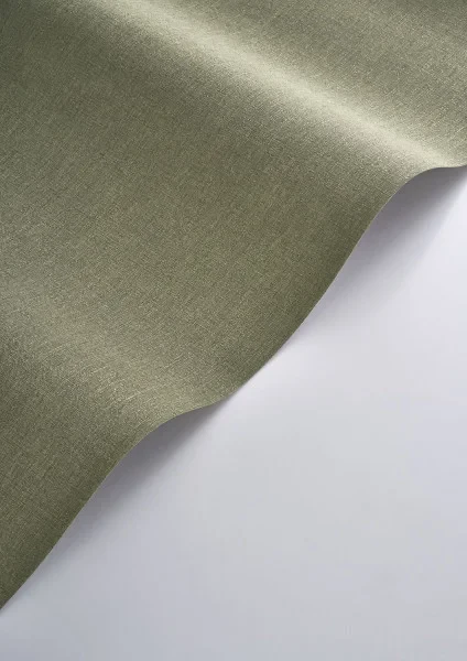Casadeco 201177404 Rituel Caractere Vert Kaki - tapeta jednolita imitująca len