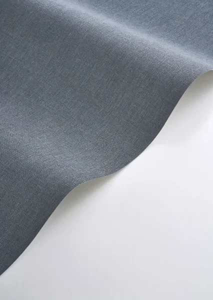 Casadeco 201176886 Rituel Caractere Bleu Orage - tapeta jednolita imitująca len