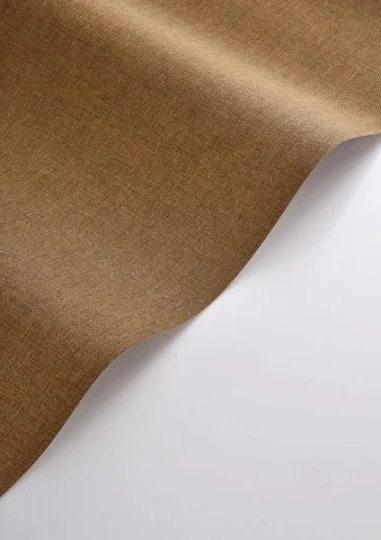 Casadeco 201172424 Rituel Caractere Beige Cognac - tapeta jednolita imitująca len