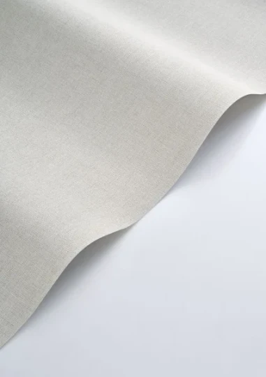 Casadeco 201179119 Rituel Caractere Gris Plume - tapeta jednolita imitująca len
