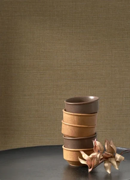 Casadeco 200562867 So Color 6 Smith Cacao - tapeta jednolita imitująca tkaninę