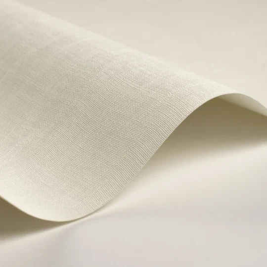 Casadeco 200250101 So Color 6 Etamine Blanc Coton - tapeta jednolita imitująca tkaninę