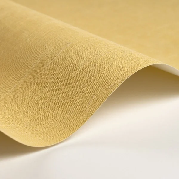 Casadeco 200252222 So Color 6 Etamine Jaune Paille - tapeta jednolita imitująca tkaninę