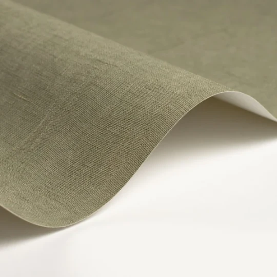 Casadeco 200257667 So Color 6 Etamine Vert Lichen - tapeta jednolita imitująca tkaninę