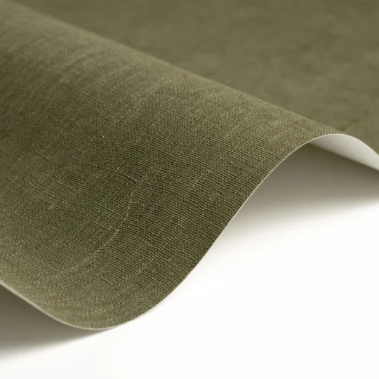 Casadeco 200257808 So Color 6 Etamine Vert Taiga - tapeta jednolita imitująca tkaninę