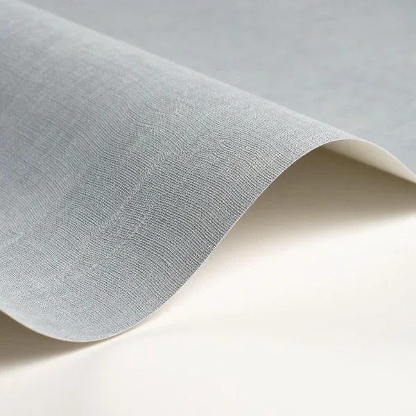 Casadeco 200256262 So Color 6 Etamine Bleu Ciel - tapeta jednolita imitująca tkaninę
