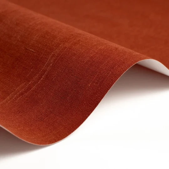 Casadeco 200258505 So Color 6 Etamine Rouille - tapeta jednolita imitująca tkaninę