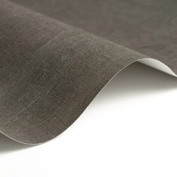 Casadeco 200259595 So Color 6 Etamine Anthracite - tapeta jednolita imitująca tkaninę