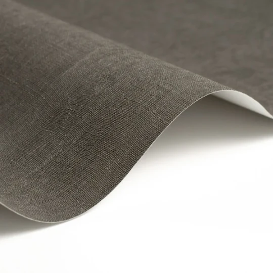 Casadeco 200259595 So Color 6 Etamine Anthracite - tapeta jednolita imitująca tkaninę